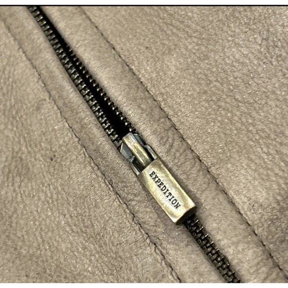 Robert Comstock Expedition Flannel Lined Leather Jacket Mens Large Eddie Bauer - Picture 10 of 16